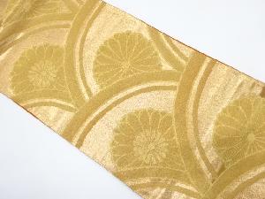 アンティーク　青海波に菊模様織り出し袋帯（材料）